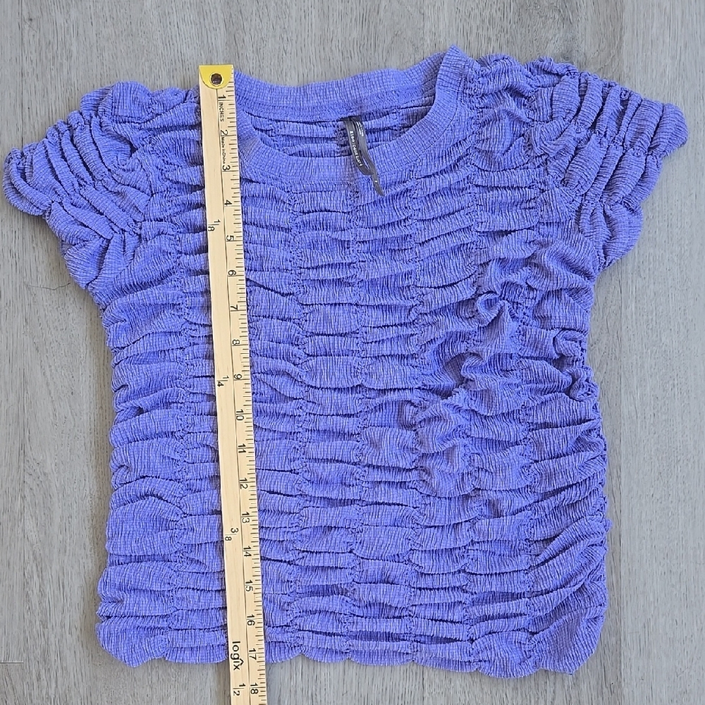 By Antropologie Ruched Baby Tee Size S - Picture 10 of 11